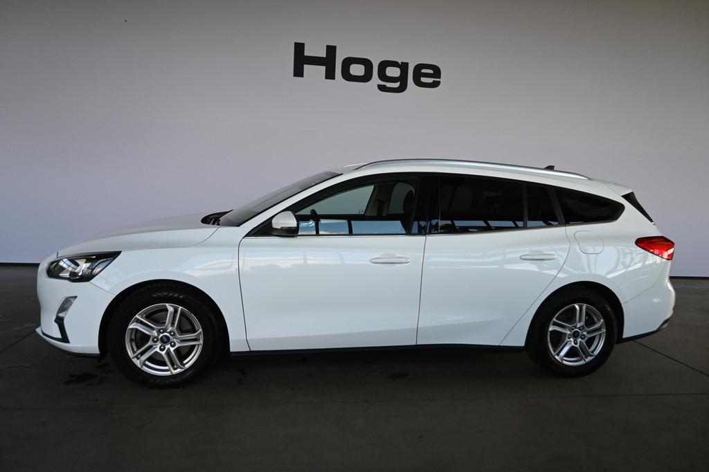 Ford FOCUS Wagon 1.0 EcoBoost Hybrid Edition Business Airco, Auto's, Ford, Stof, Gebruikt, Met garantie (alle), Wit