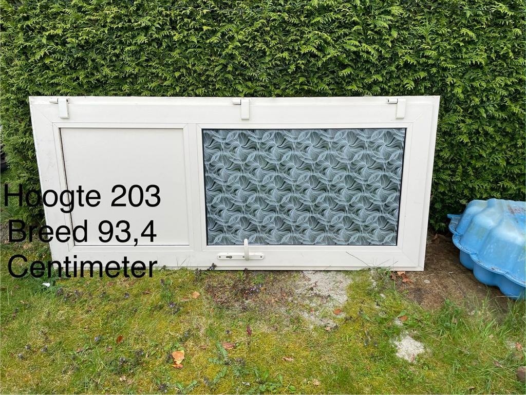Kunststof buitendeur - Hoogte 203 cm, Breedte 93,4 cm, Ophalen, Kunststof, Gebruikt, 80 tot 100 cm
