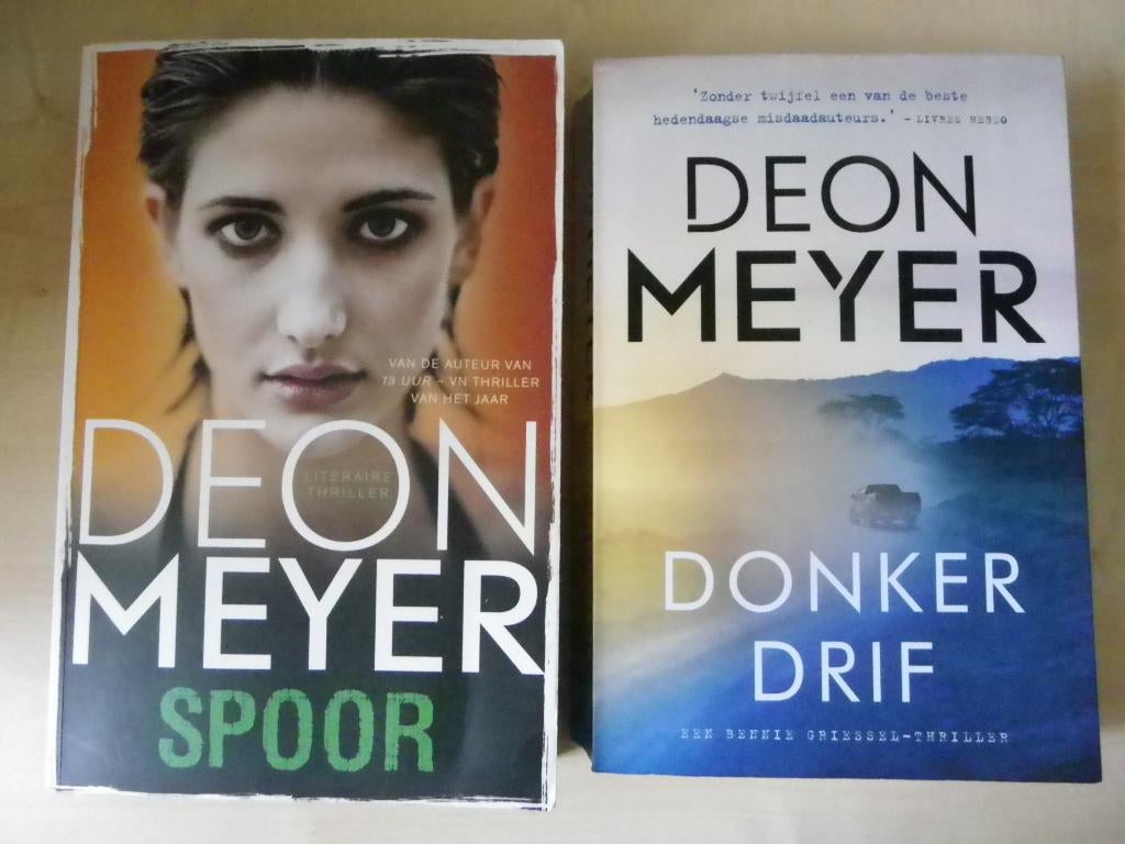 Deon Meyer: 'Spoor' en 'Donker drif', Boeken, Gelezen, Nederland, Deon Meyer, Ophalen of Verzenden