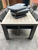 Tuintafel aluminium/polywood met bijbehorende stoelen (Life), Ophalen, Gebruikt, 6 zitplaatsen, Aluminium
