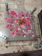 Glazen tafel te koop., 50 tot 100 cm, Ophalen of Verzenden, Zo goed als nieuw, Minder dan 50 cm