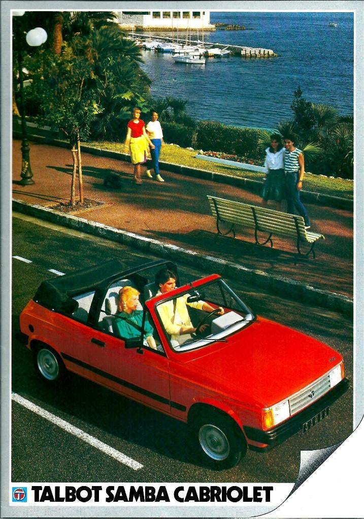 Folder Talbot Samba Cabriolet 1983, Ophalen of Verzenden, Gelezen, Overige merken