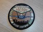 Patch RNLAF 322 SQN. Red Flag 2024 'Desert Lightning' desert, Verzamelen, Verzenden, Luchtmacht, Nederland, Embleem of Badge