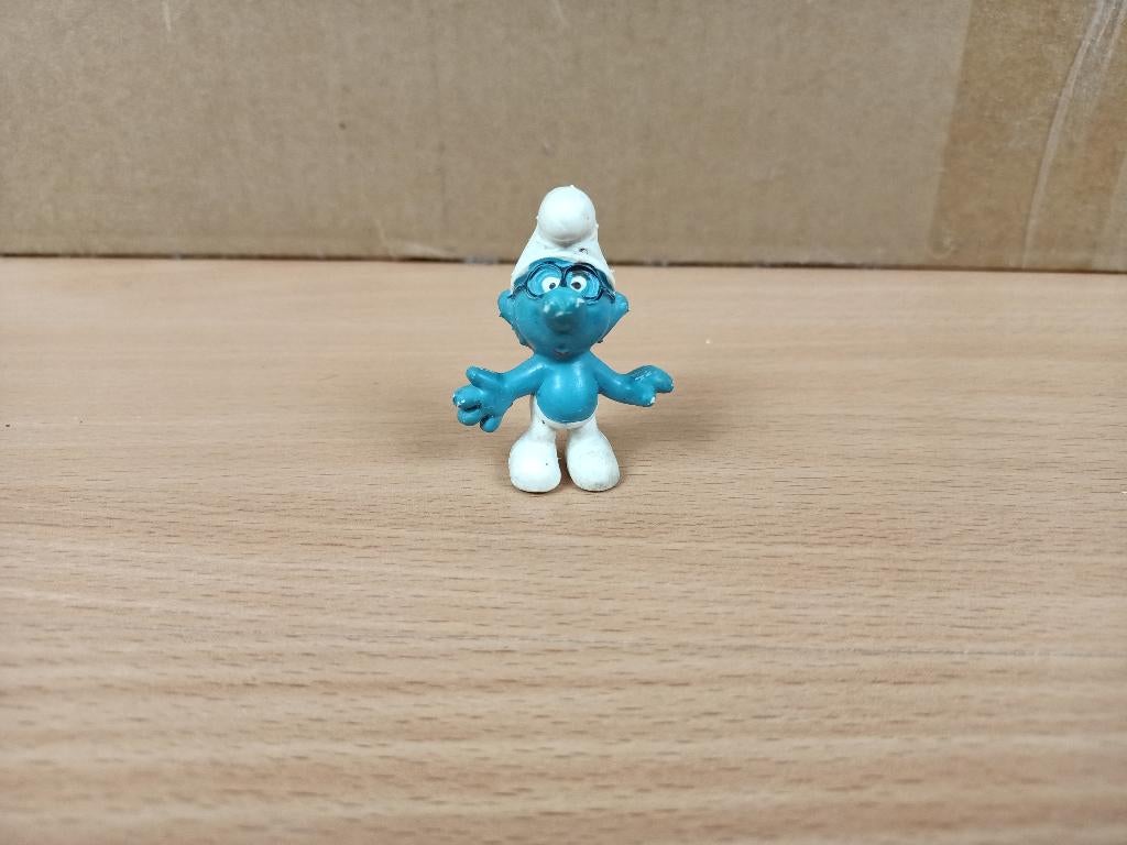 bril smurf - vintage Peyo Schleich, Ophalen, Gebruikt, Overige Smurfen, Poppetje, Figuurtje of Knuffel