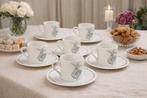 6-delige Mevlana Turkse koffie kopjes set – Kütahya Porselen, Ophalen of Verzenden