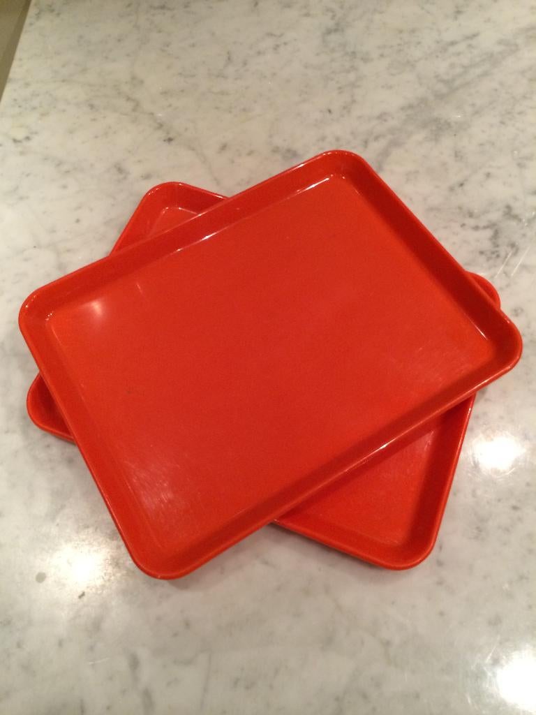 Retro Set van Twee Plastic Dienbladen by Vitri 60’s, Ophalen, Huis en Inrichting
