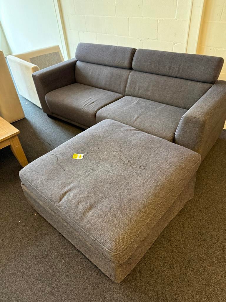 Montel bank met voetenbank, Gebruikt, Tweepersoons, 75 tot 100 cm, Ophalen of Verzenden