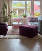 Poef Hay burgundy, Ophalen, Zo goed als nieuw, Rond, Minder dan 50 cm