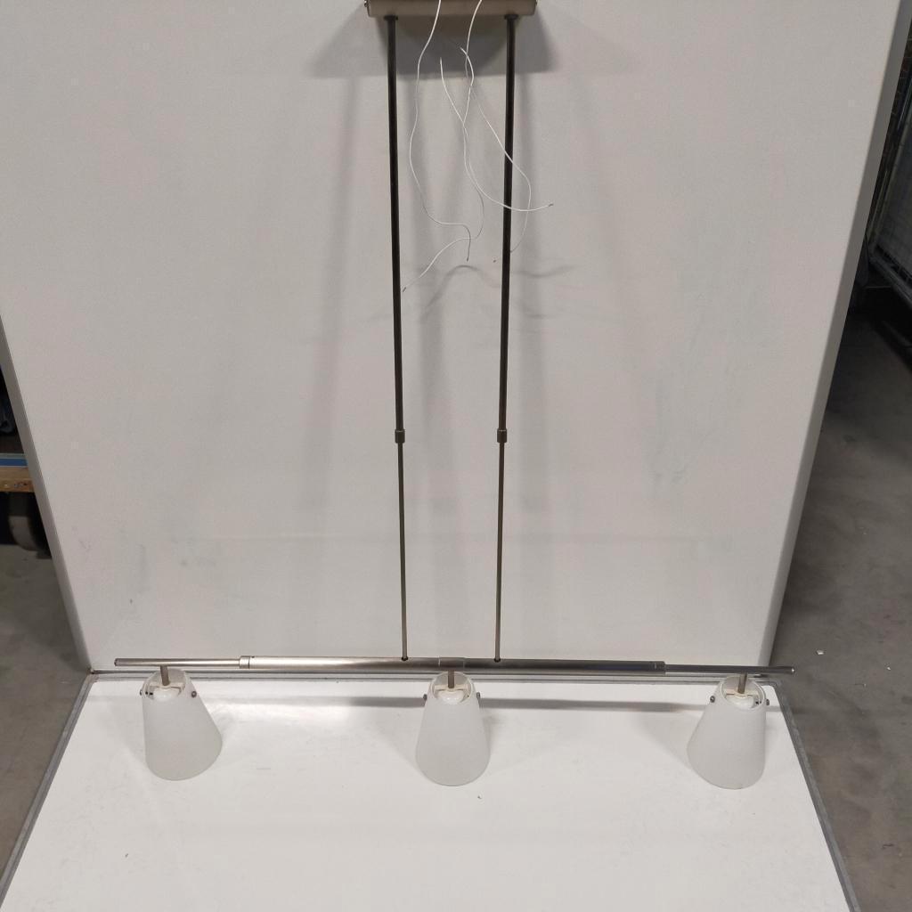 Hanglamp met 3 glazen kapjes - Estiluz, Ophalen, Gebruikt, 75 cm of meer
