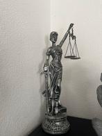 Vrouwe Justitia Beeld - Zilverkleurig, Zilver, Ophalen of Verzenden, Gepatineerd, 20 - 50 cm