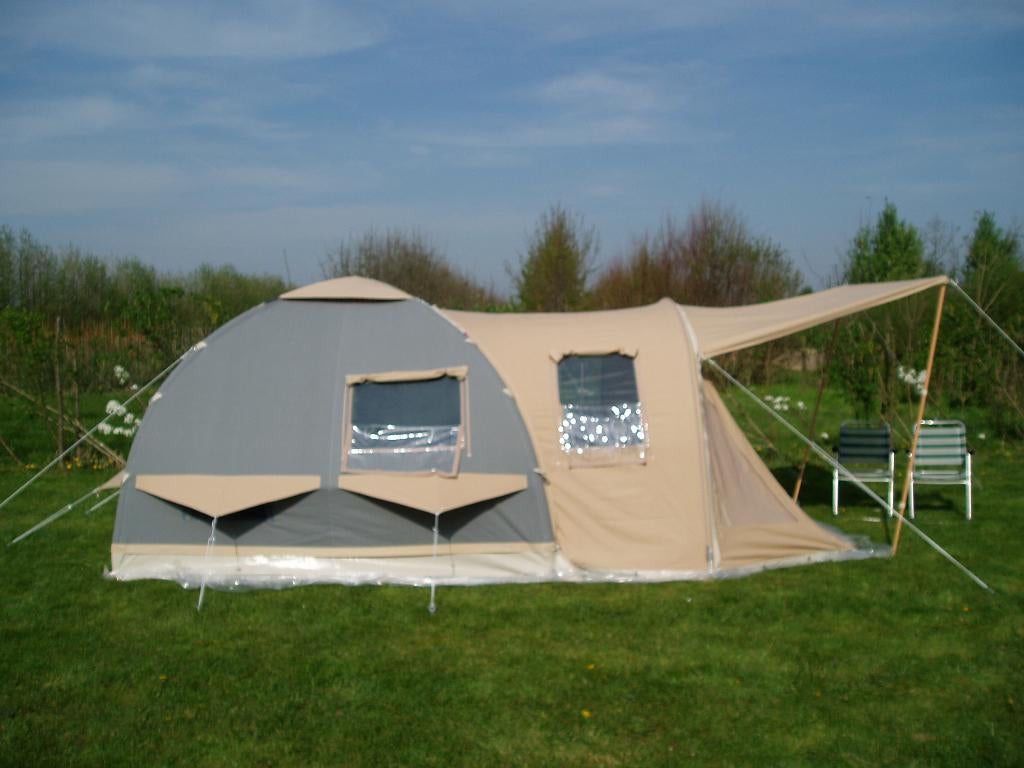 karsten tent - staalgrijs 300 x 300, Caravans en Kamperen, Ophalen, Zo goed als nieuw, Tot en met 4