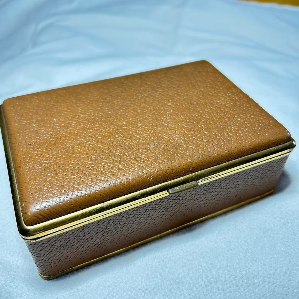 Jaren ‘60 vintage Skai beklede sigaren sigaretten kistje, Gebruikt, Ophalen of Verzenden, X, X