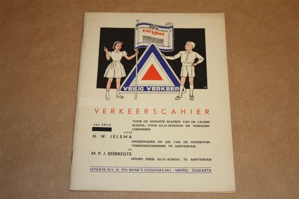 Verkeerscahier - Lagere school - Uitg. Ten Brink ca 1950, Ophalen of Verzenden, Zo goed als nieuw