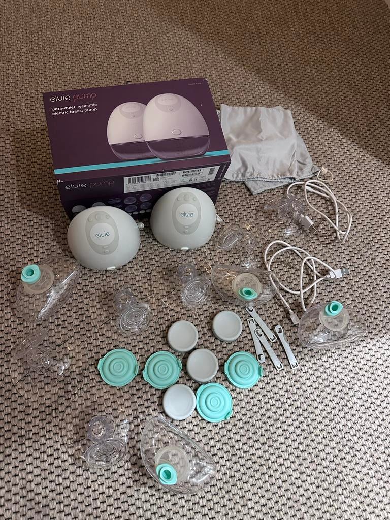Elvie dubbele borstkolf met extra accessoires, Kinderen en Baby's, Babyvoeding en Toebehoren, Ophalen of Verzenden, Zo goed als nieuw