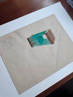 Ontwerp Tekening Rob Parry - Vintage Meubelontwerp, Antiek en Kunst, Kunst | Tekeningen en Foto's, Ophalen of Verzenden