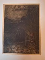 Ets van een meisje van Wally Moes, Antiek en Kunst, Ophalen of Verzenden