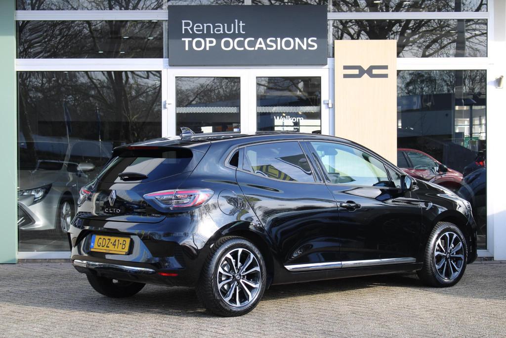 Renault Clio 1.6 E-Tech Full Hybrid 145 techno | Stoel en st, Auto's, Gebruikt, Leder en Stof, Zwart, Origineel Nederlands