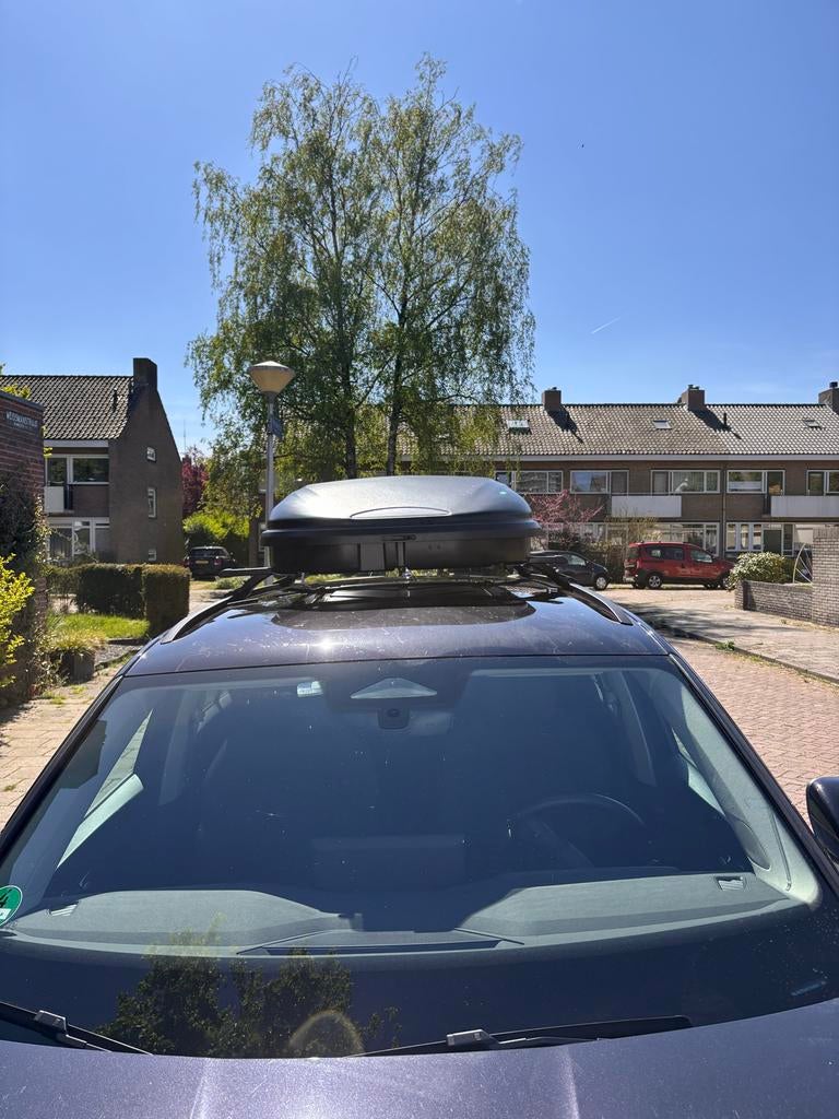 Dakkoffer Junior FL 320 Zwart met tas en sleutel., Auto diversen, Dakkoffers, Ophalen, Gebruikt