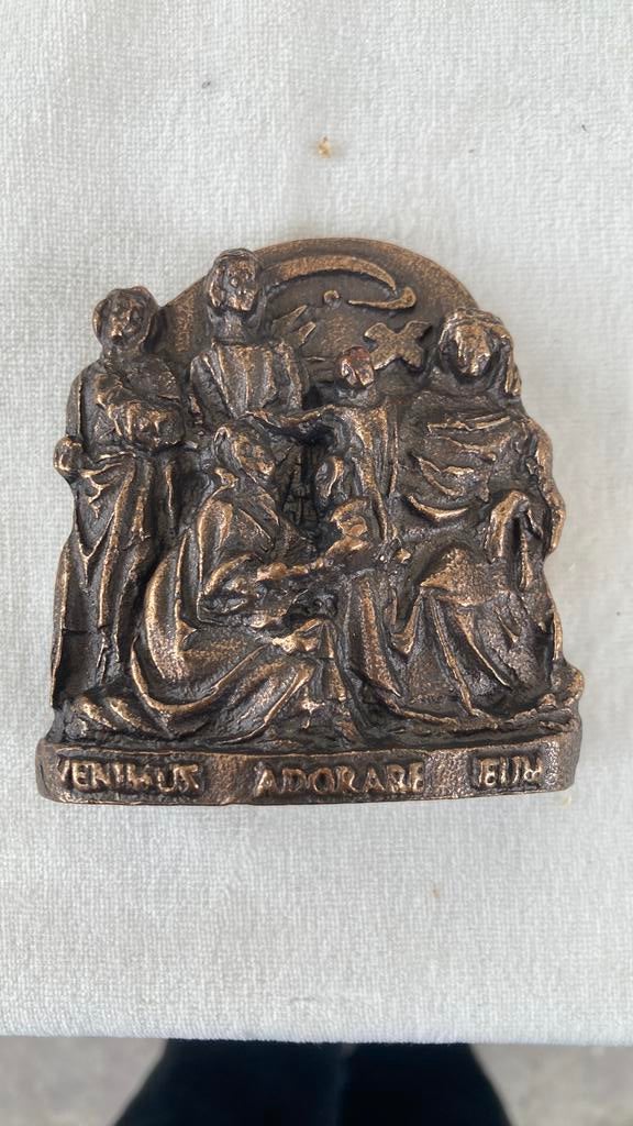 Bas relief aanbidding van de wijzen, Antiek en Kunst, Ophalen of Verzenden