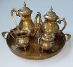 Compleet Antiek (EPNS) Messing Koffie-Theeservies, Antiek en Kunst, Antiek | Servies compleet, Ophalen of Verzenden
