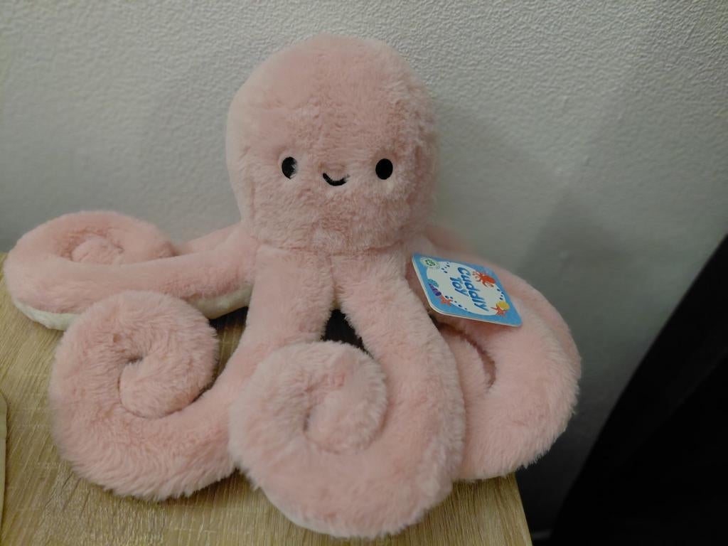 Roze Action Octopus Knuffel Nieuw met Kaartje, Kinderen en Baby's, Speelgoed | Knuffels en Pluche, Overige merken, Verzenden, Overige typen