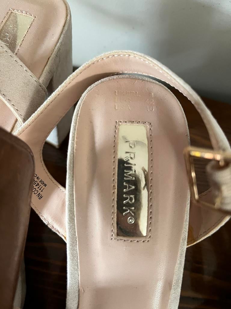Schoenen met hoge hak Primark maat 42, Ophalen, Gedragen, Beige, Schoenen met hoge hakken
