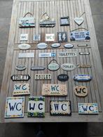 34 wc en toilet naamplaatjes., Ophalen of Verzenden, Zo goed als nieuw