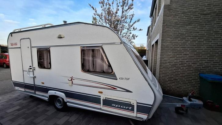 Beyerland 420 TSF Sprinter caravan 2005, Caravans en Kamperen, Caravans, Particulier, tot en met 4, 750 - 1000 kg, Treinzit, Beyerland