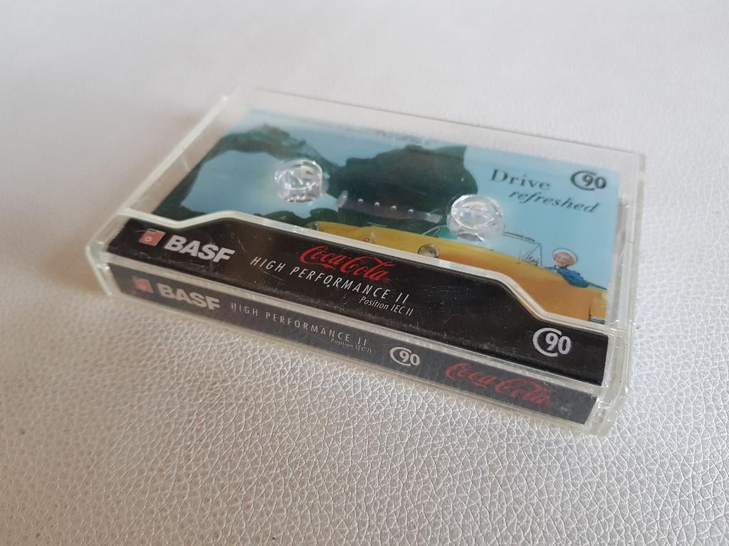 NOS Vintage BASF Coca Cola" VS II 90 Blanco Cassette Tape, Cd's en Dvd's, Cassettebandjes, Overige genres, 1 bandje, Ophalen of Verzenden