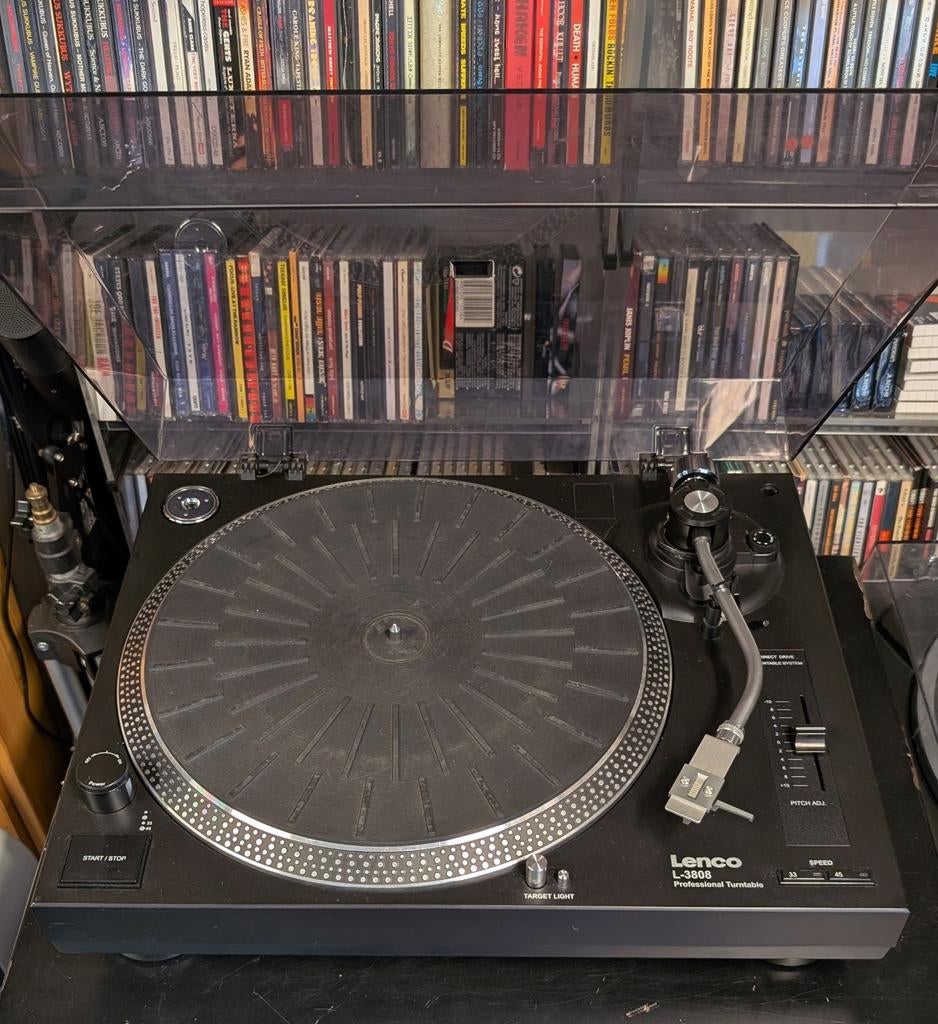 Lenco L-3808 Platenspeler met Ortofon Element, Overige merken, Gebruikt, Pitch-regelaar, Ophalen of Verzenden