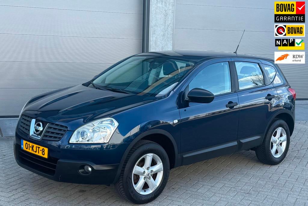 Nissan Qashqai 1.6 Visia 2WD 2009 Blauw AIRCO|APK 2027|NAP, Auto's, Nissan, Voorwielaandrijving, 1272 kg, 15 km/l, Gebruikt