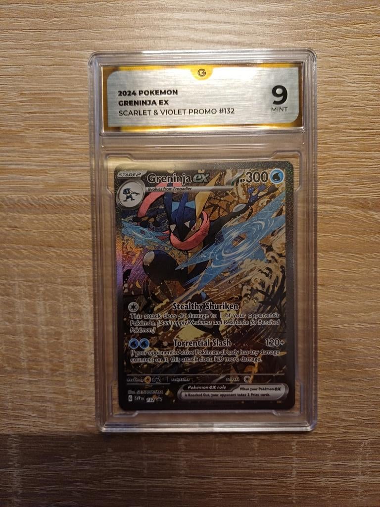 Greninja ex Scarlet & Violet Promo #132 CGC 9 Mint, Ophalen of Verzenden, Zo goed als nieuw, Losse kaart