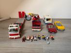 Grote Playmobil set met brandweerwagen, vrachtwagen en meer, Kinderen en Baby's, Speelgoed | Playmobil, Ophalen of Verzenden, Gebruikt