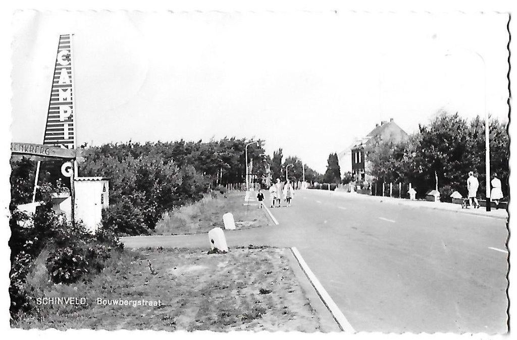 Schinveld bouwbergstraat oude gelopen ansichtkaart ( a1769), Ophalen of Verzenden, 1960 tot 1980, Gelopen