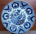 Vintage Maastricht Holland blauw pauwenbord, Ophalen of Verzenden