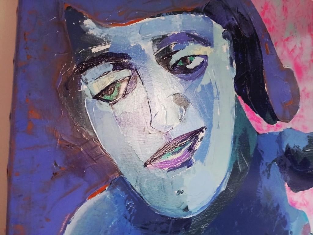 Jan Wils  schilderij Zwart idool- Ceremoniële dans Bali, Antiek en Kunst, Ophalen