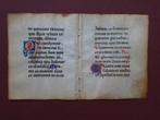miniatuur Getijdenboek manuscript perkament 5 Italie 1400, Antiek en Kunst, Antiek | Boeken en Bijbels, Ophalen of Verzenden