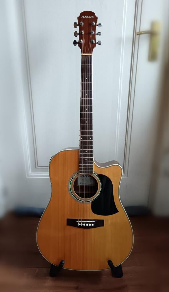 Gitaar Aria AW-20CE N Akoestisch/elektrisch, Ophalen, Gebruikt, Western- of Steelstringgitaar, Met (piezo-)element