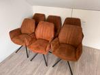 Draaibare eettafelstoelen, Huis en Inrichting, Ophalen, Gebruikt, Bruin, Metaal