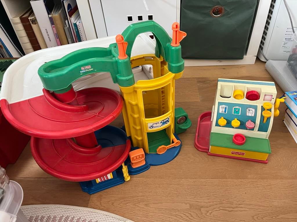 Fisher-Price Little People Garage en Kassa Speelset, Ophalen, Gebruikt, Speelset