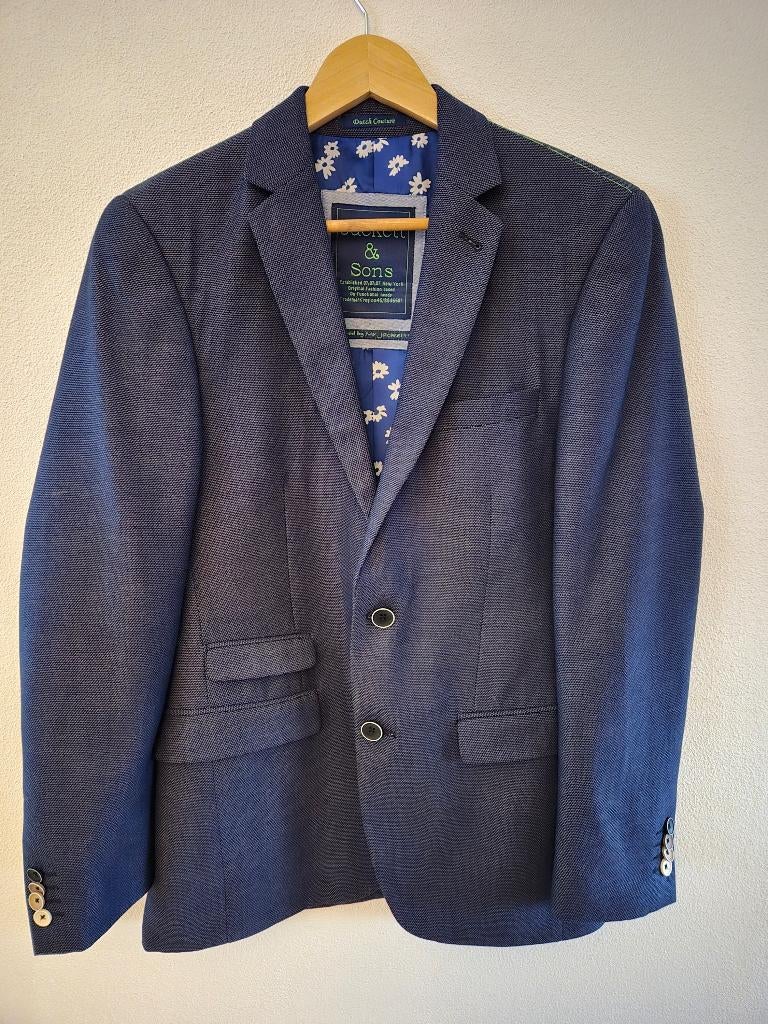 Luxe donkerblauw blazer colbert jasje Jackett & Sons 46, Verzenden, Nieuw, Maat 46 (S) of kleiner, Blauw