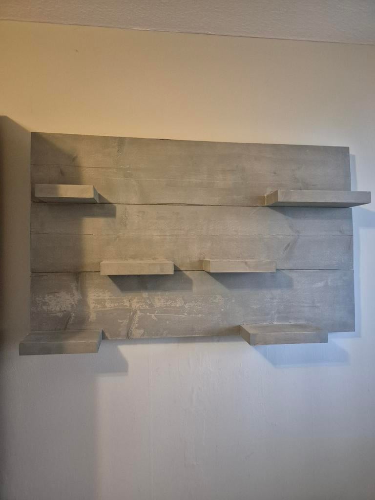 Steiger houten wandbord grijs, Ophalen of Verzenden, Gebruikt