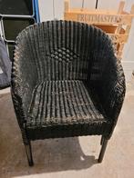 Gratis oude zwarte rieten stoel, Huis en Inrichting, Stoelen, Ophalen, Gebruikt, Zwart, Eén