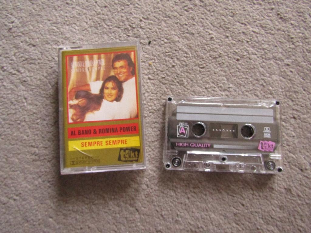 Cassette: Albano & Romina Power - Sempre sempre, Cd's en Dvd's, Cassettebandjes, Gebruikt, Wereldmuziek, 1 bandje, Ophalen of Verzenden