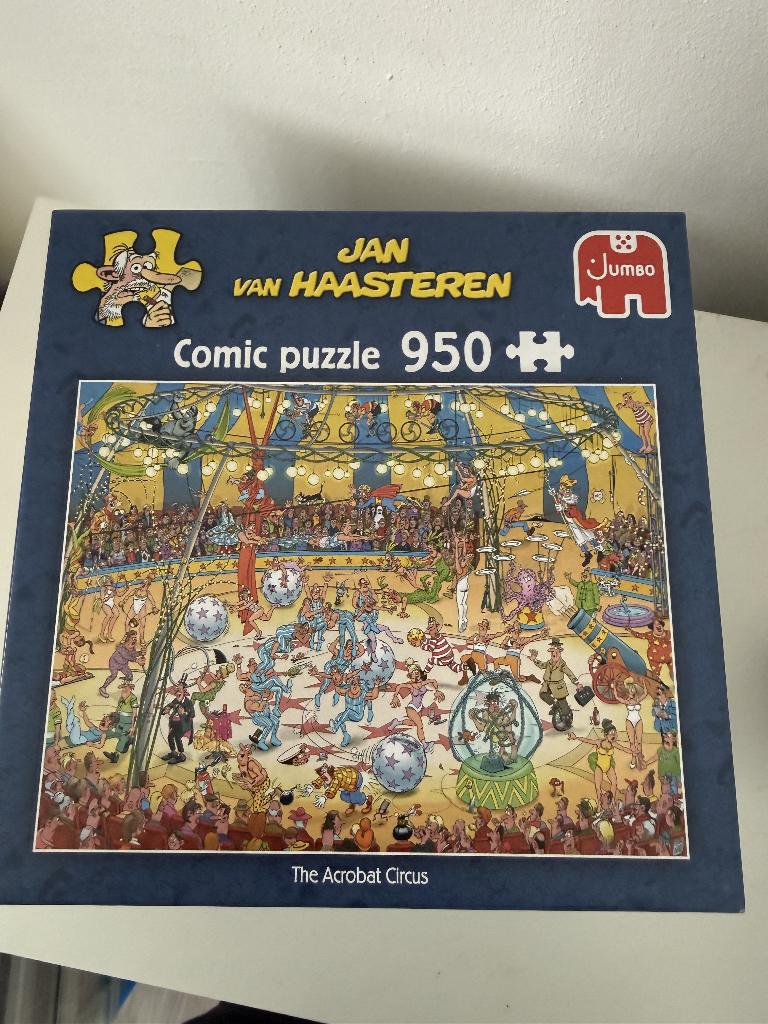 Jan van Haasteren The Acrobat circus 950 stukjes, Ophalen of Verzenden, 500 t/m 1500 stukjes, Zo goed als nieuw, Legpuzzel