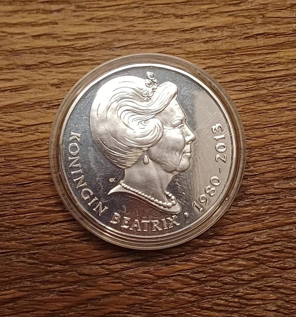Koningin Beatrix munt - 200 jaar Koninkrijk der Nederlanden, Postzegels en Munten, Munten | Nederland, Ophalen of Verzenden, Koningin Beatrix