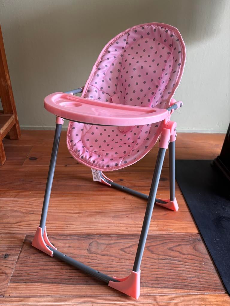 Poppenstoel en schommel 2-in-1 roze met stippen, Ophalen of Verzenden, Zo goed als nieuw, Overige typen