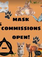 Therian masks coms :3, Ophalen of Verzenden, Zo goed als nieuw