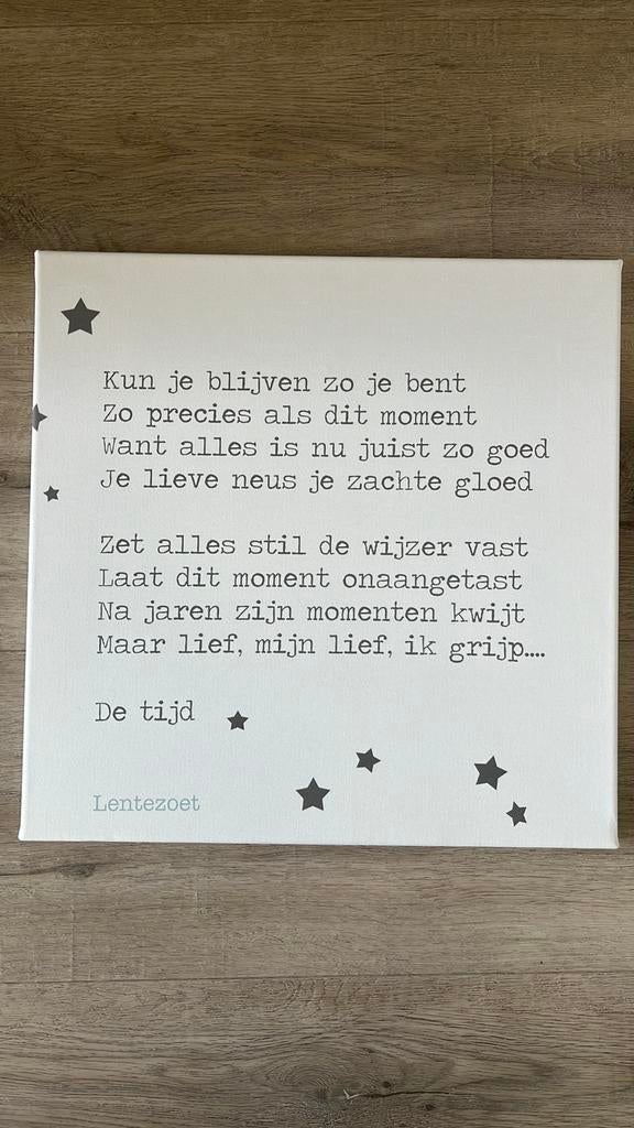 Tekstbord 40x40 cm, Huis en Inrichting, Woonaccessoires | Tekstborden en Spreuken, Ophalen of Verzenden, Zo goed als nieuw