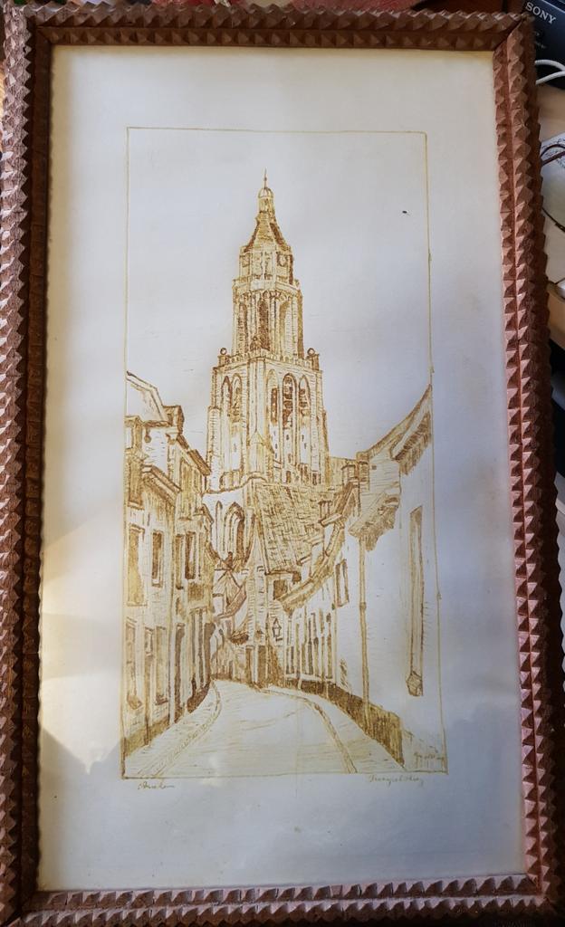 Arnhem trompetsteeg pentekening origineel, Ophalen